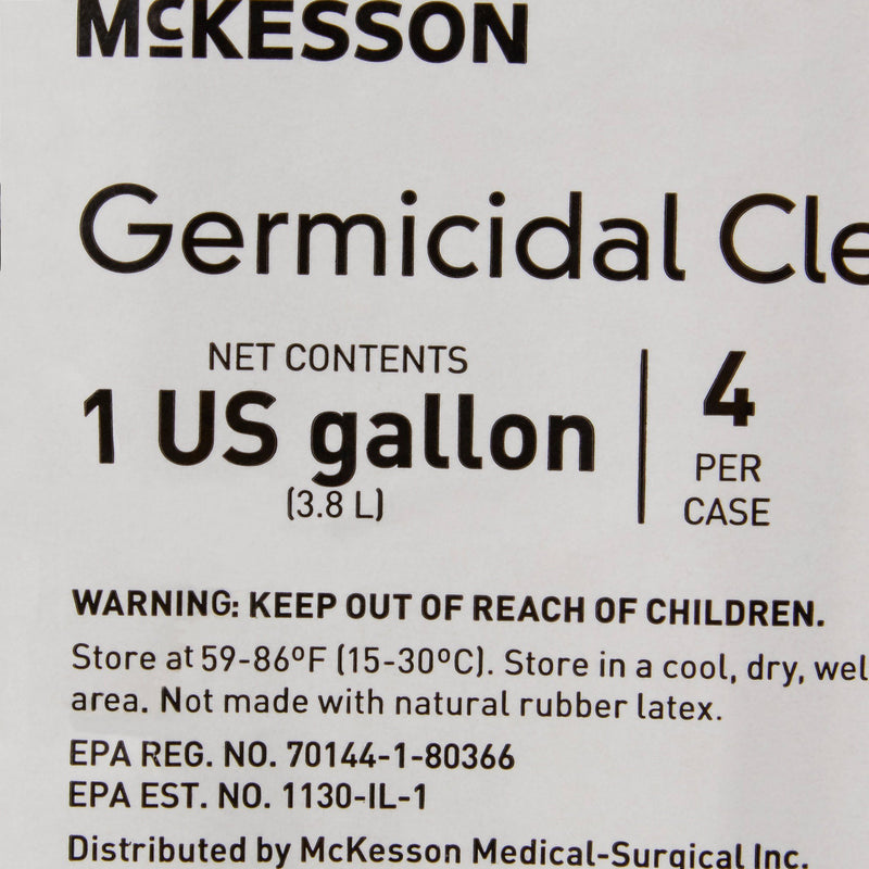 McKesson Germicidal Surface Disinfectant Cleaner, 1 gal.. Jug -Case of 4 McKesson Germicidal Surface Disinfectant Cleaner, 1 gal.. Jug -Case of 4