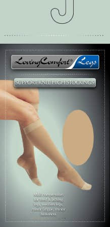 Loving Comfort Compression Knee-High Stockings, 2X-Large, Black -1 Pair Loving Comfort Compression Knee-High Stockings, 2X-Large, Black -1 Pair