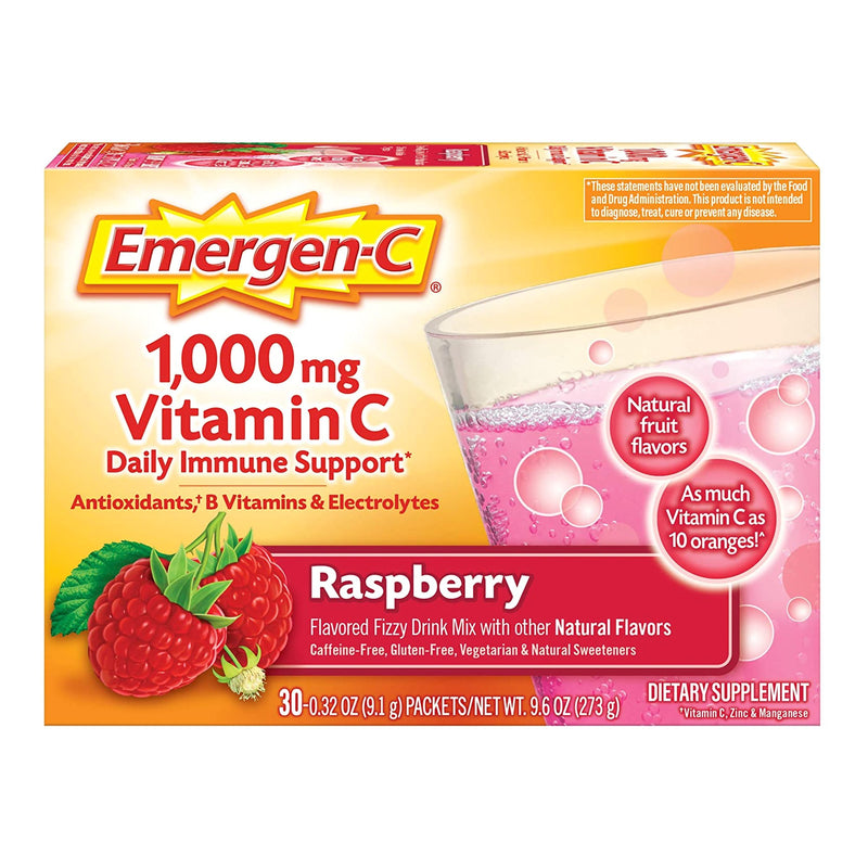 Emergen-C Vitamin C Powder, Raspberry, 0.3 oz. Packet -Box of 30 - image 5