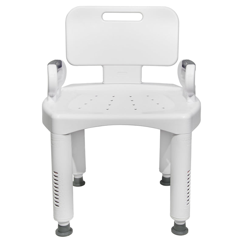 McKesson Removable Arm Rail Plastic Removable Back Bath Bench, 20½ Inch Width -Case of 4 McKesson Removable Arm Rail Plastic Removable Back Bath Bench, 20½ Inch Width -Case of 4