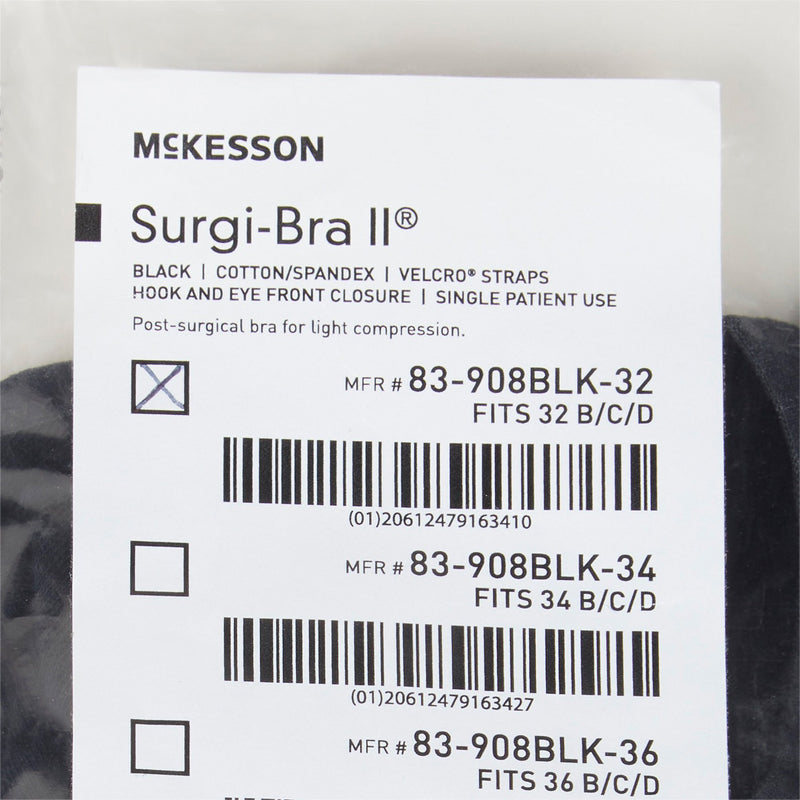 McKesson Surgi-Bra II, 32 Inch, Black -Each McKesson Surgi-Bra II, 32 Inch, Black -Each
