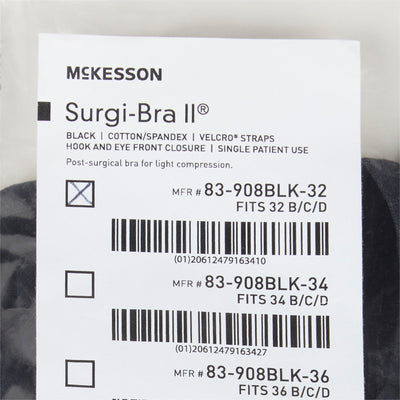 McKesson Surgi-Bra II, 32 Inch, Black -Each McKesson Surgi-Bra II, 32 Inch, Black -Each