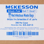 SAF-T-SEAL Infectious Waste Bag, 40-45 gal -Case of 200