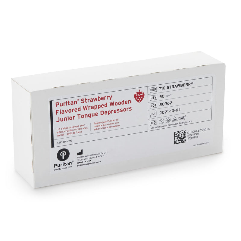 Puritan Tongue Depressor, Strawberry -Case of 1000 Puritan Tongue Depressor, Strawberry -Case of 1000