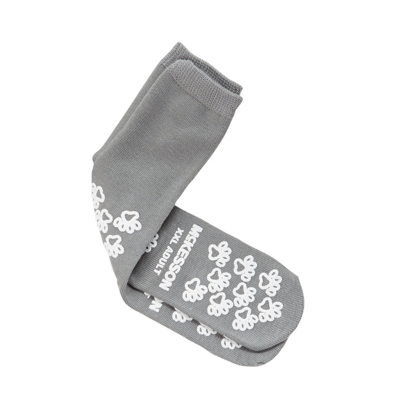 McKesson Terries Adult Slipper Socks Skid-Resistant Tread Sole and Top, 2X-Large, Gray -Case of 48 McKesson Terries Adult Slipper Socks Skid-Resistant Tread Sole and Top, 2X-Large, Gray -Case of 48