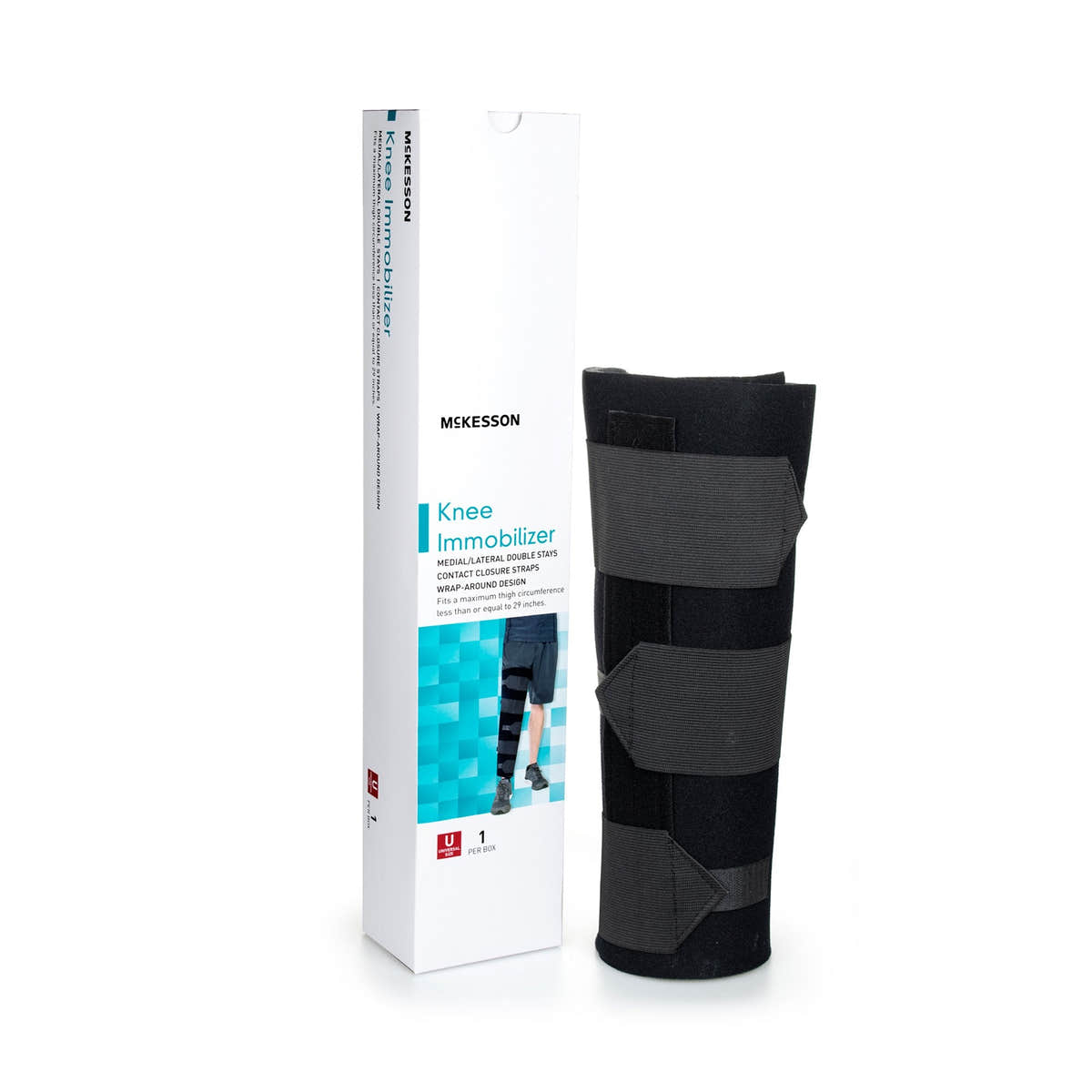 McKesson Knee Immobilizer, 12-Inch Length, One Size Fits Most -One Size Fits Most McKesson Knee Immobilizer, 12-Inch Length, One Size Fits Most -One Size Fits Most