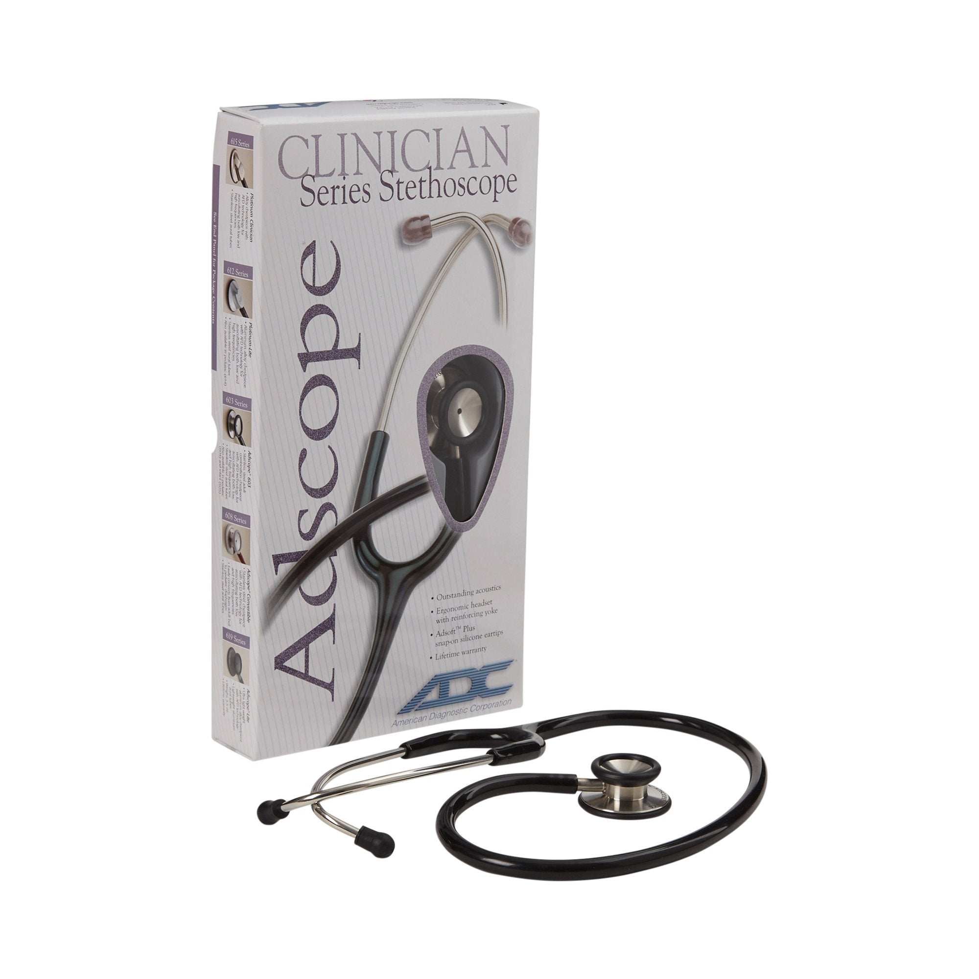 Adscope 603 Classic Stethoscope, Black -Each Adscope 603 Classic Stethoscope, Black -Each