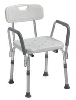 drive Shower Chair with Back and Removable Padded Arms -Each drive Shower Chair with Back and Removable Padded Arms -Each