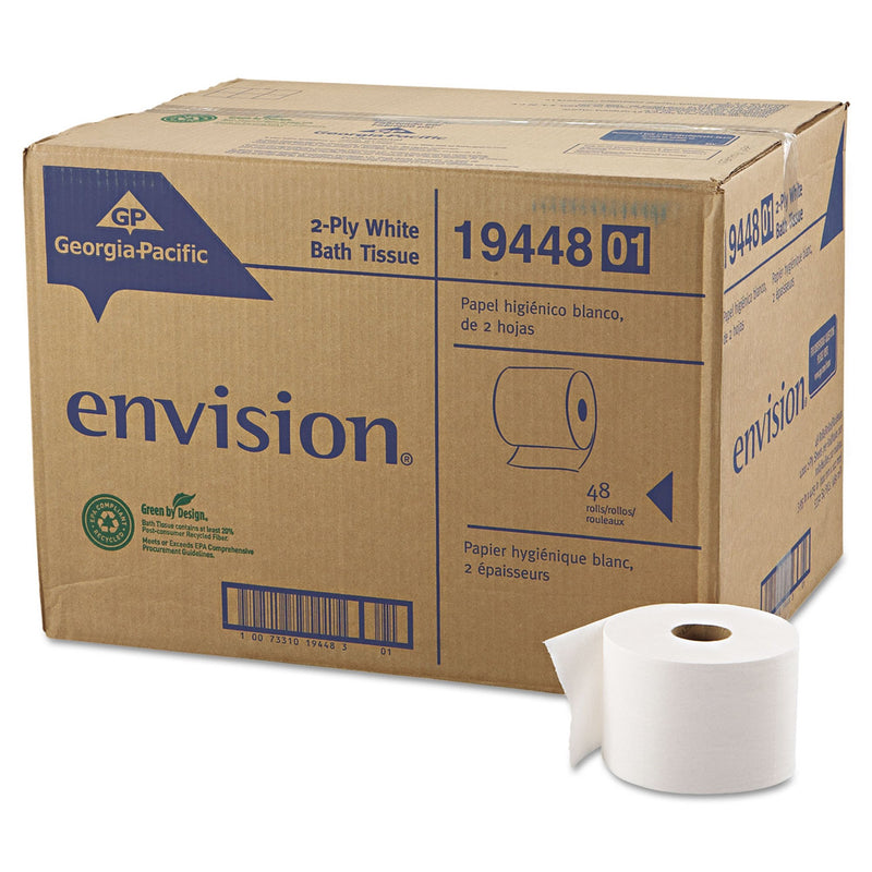 envision Toilet Tissue, 1000 Sheets per Roll -Case of 48 envision Toilet Tissue, 1000 Sheets per Roll -Case of 48