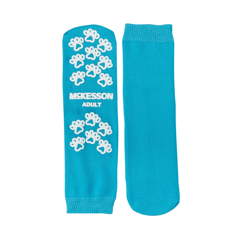 McKesson Terries Adult Slipper Socks, Large, Teal -1 Pair McKesson Terries Adult Slipper Socks, Large, Teal -1 Pair