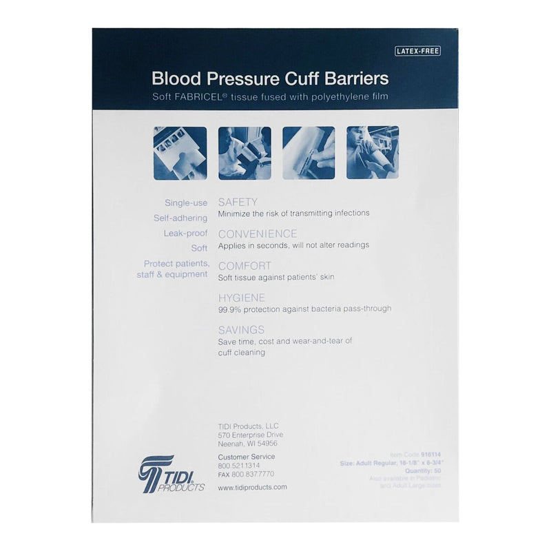Blood Pressure Cuff Barrier, Regular -Box of 50 Blood Pressure Cuff Barrier, Regular -Box of 50