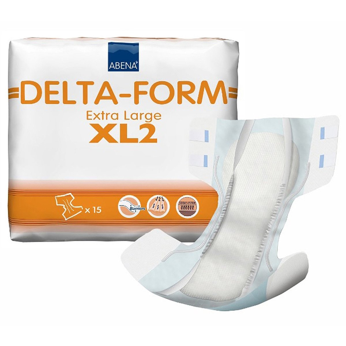 Abena Delta Form Xl2 Incontinence Briefs - 959529_CS - 1 Abena Delta Form Xl2 Incontinence Briefs - 959529_CS - 1