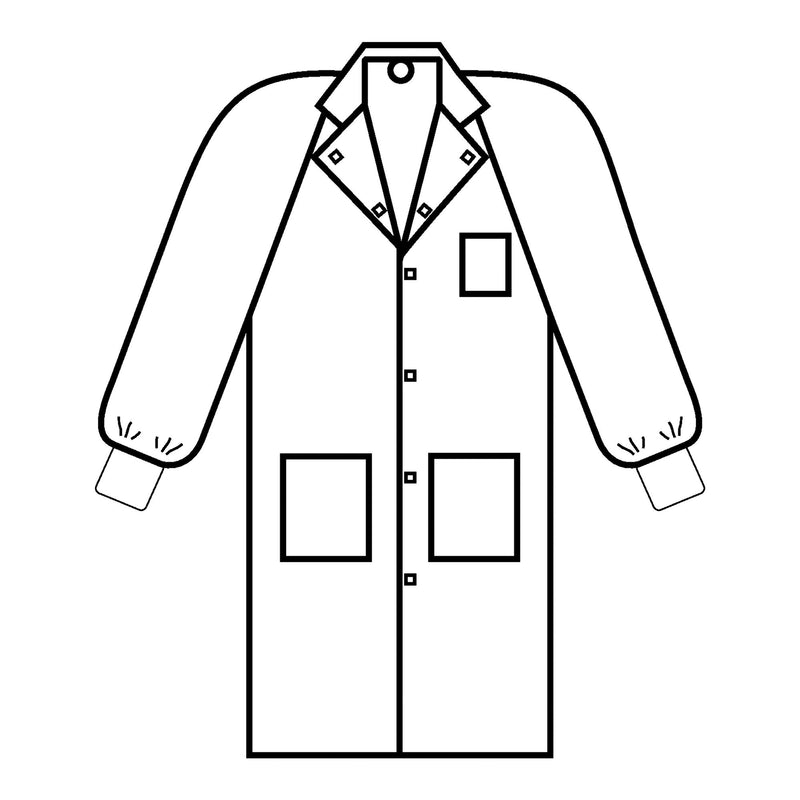 Universal Precautions Lab Coat -Case of 25 Universal Precautions Lab Coat -Case of 25