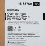 McKesson Open Back Over-the-Head Protective Procedure Gown, Universal, Blue -Case of 75 McKesson Open Back Over-the-Head Protective Procedure Gown, Universal, Blue -Case of 75