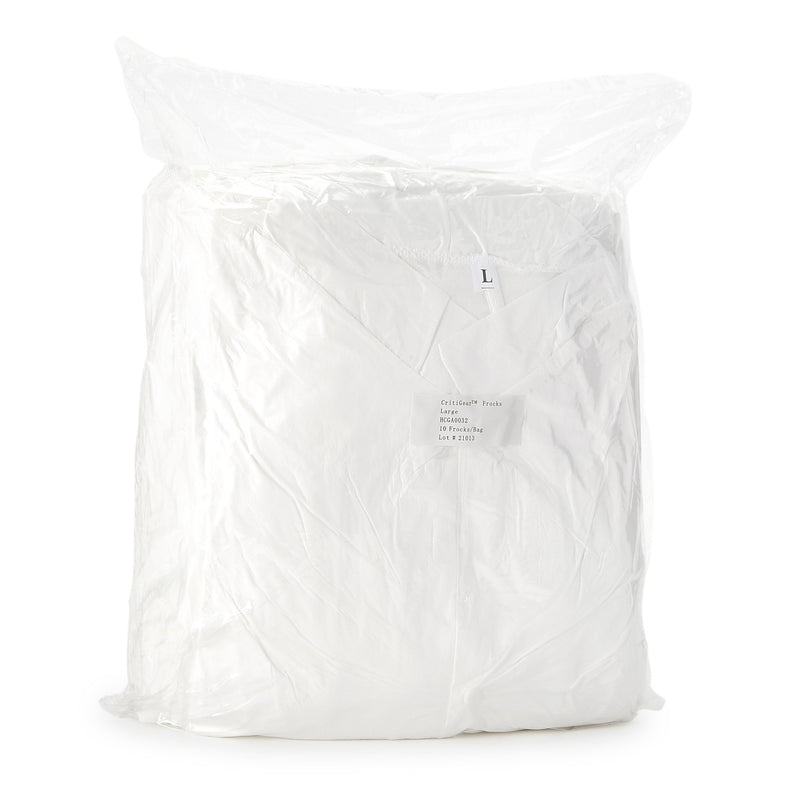 Contec CritiGear Cleanroom Frocks, Large -Bag of 10 Contec CritiGear Cleanroom Frocks, Large -Bag of 10