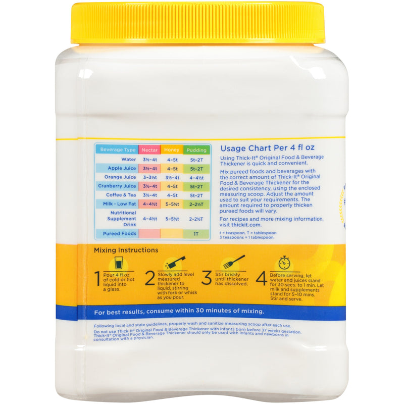 Thick-It Original Food & Beverage Thickener, Unflavored, 10 oz. Canister -Case of 12 Thick-It Original Food & Beverage Thickener, Unflavored, 10 oz. Canister -Case of 12