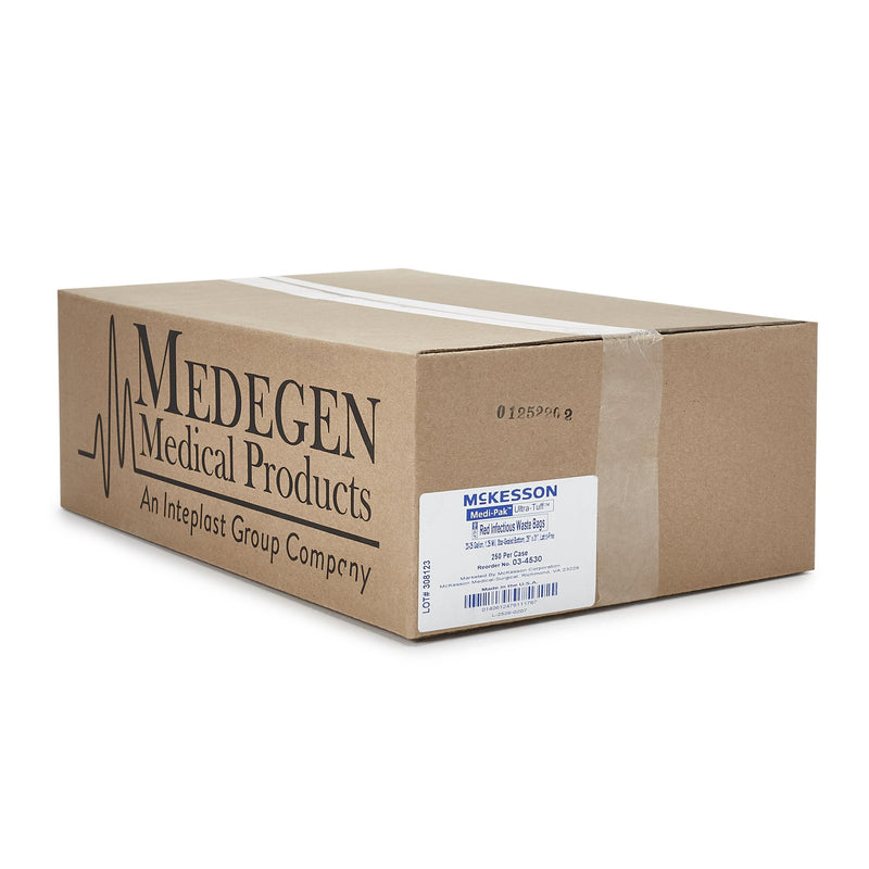McKesson Red Infectious Waste Bag, 25 gal -Case of 250 McKesson Red Infectious Waste Bag, 25 gal -Case of 250