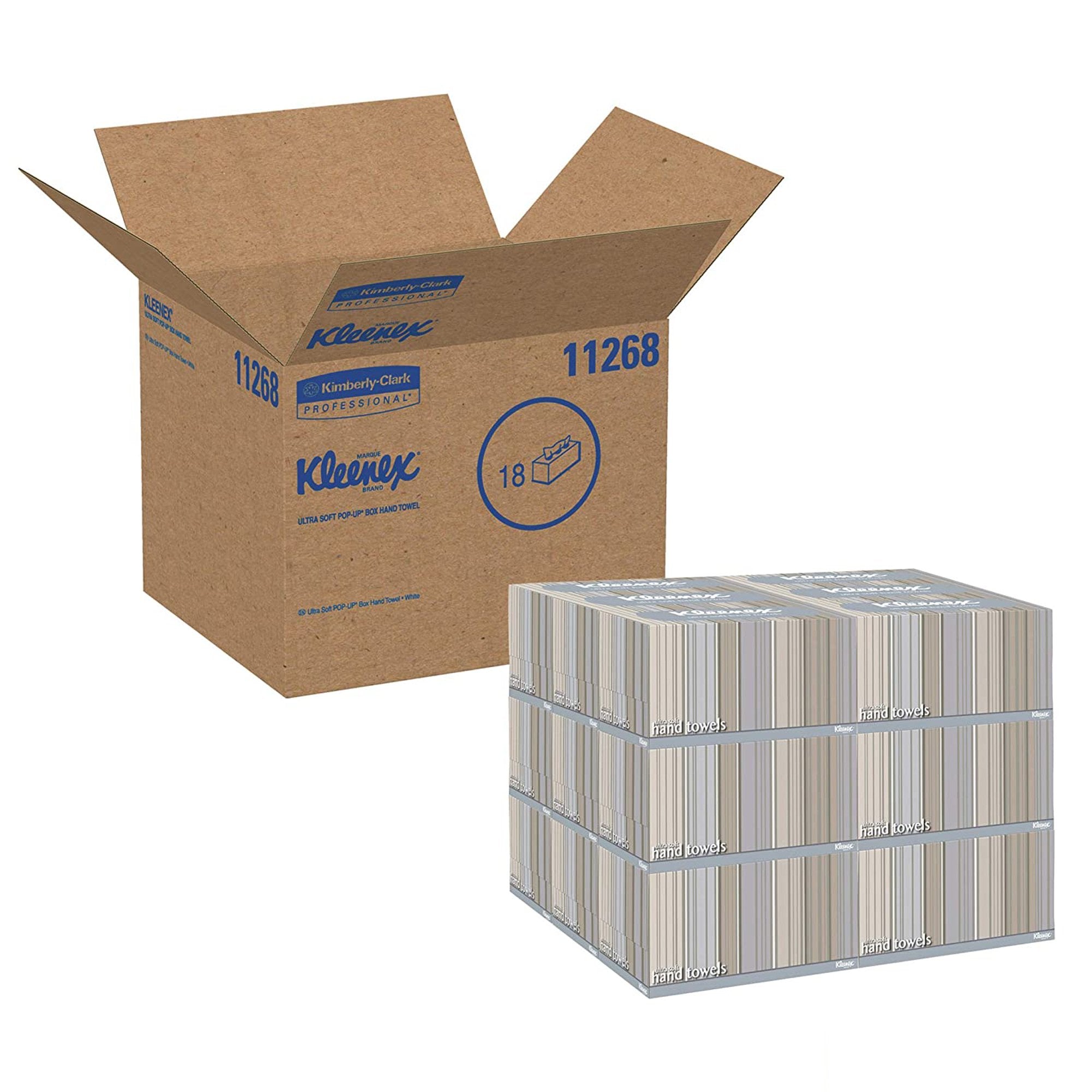 Kleenex Ultra Soft 1-Ply Guest Towel Pop Up Box, 70 Sheets per Box -Case of 18 Kleenex Ultra Soft 1-Ply Guest Towel Pop Up Box, 70 Sheets per Box -Case of 18