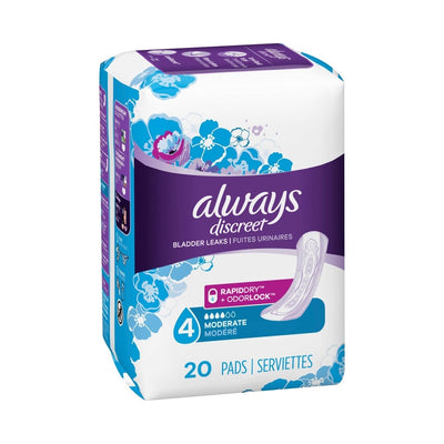 Always Discreet Moderate Bladder Control Pads - 1079489_PK - 1 Always Discreet Moderate Bladder Control Pads - 1079489_PK - 1
