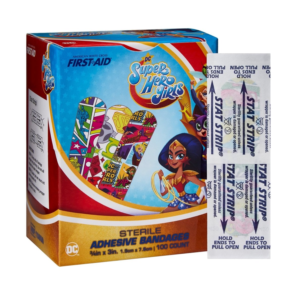 American White Cross First Aid Dc Super Hero Girls Kid Design Adhesive Strips - 1018040_CS - 1 American White Cross First Aid Dc Super Hero Girls Kid Design Adhesive Strips - 1018040_CS - 1
