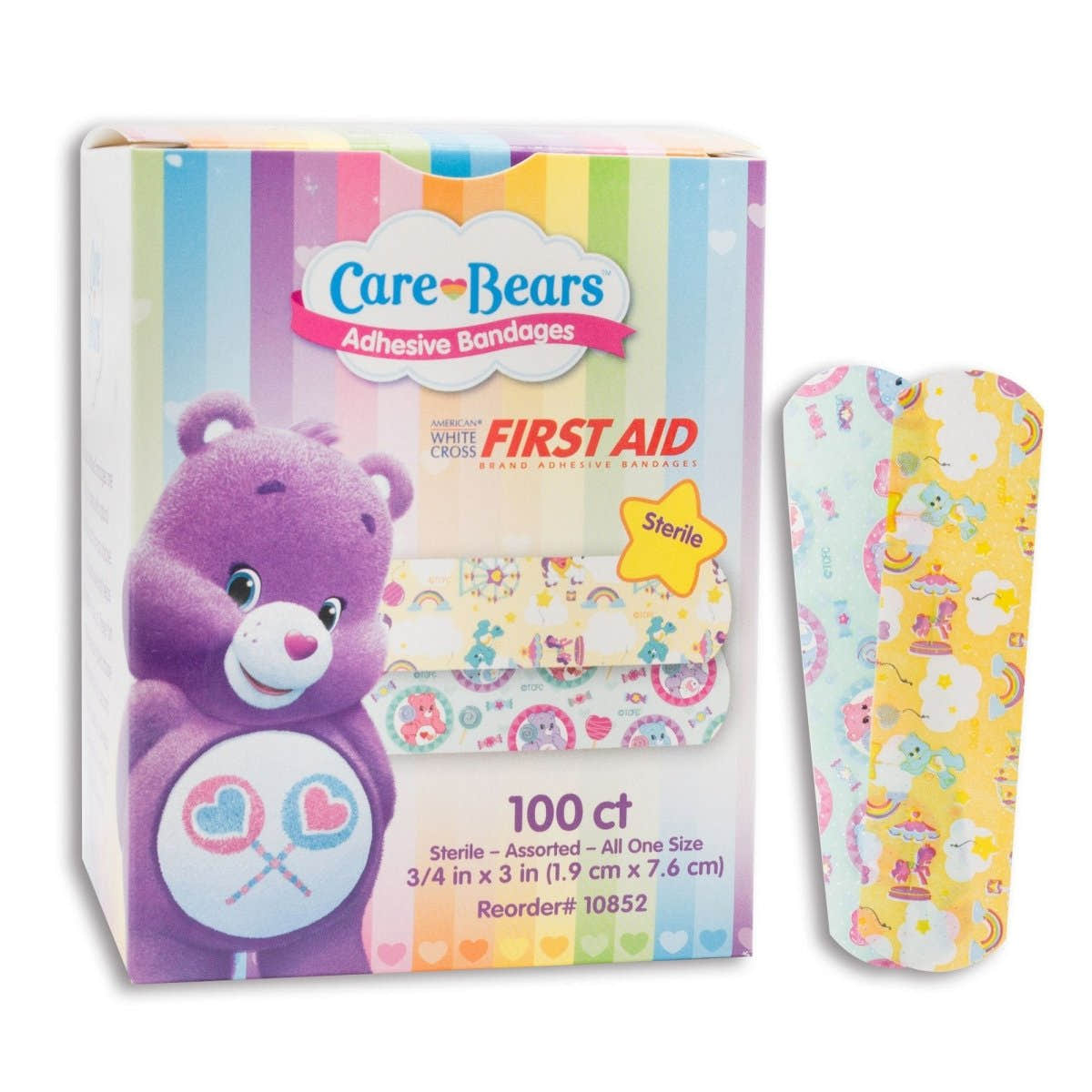 American White Cross Stat Strip Kid Design (Care Bears) Adhesive Strips - 980579_BX - 1 American White Cross Stat Strip Kid Design (Care Bears) Adhesive Strips - 980579_BX - 1