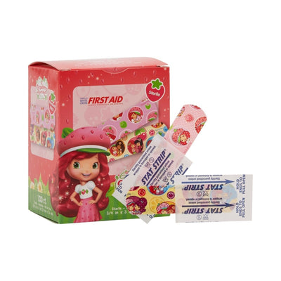American White Cross Stat Strip Strawberry Shortcake Design Adhesive Strips - 980580_BX - 1 American White Cross Stat Strip Strawberry Shortcake Design Adhesive Strips - 980580_BX - 1