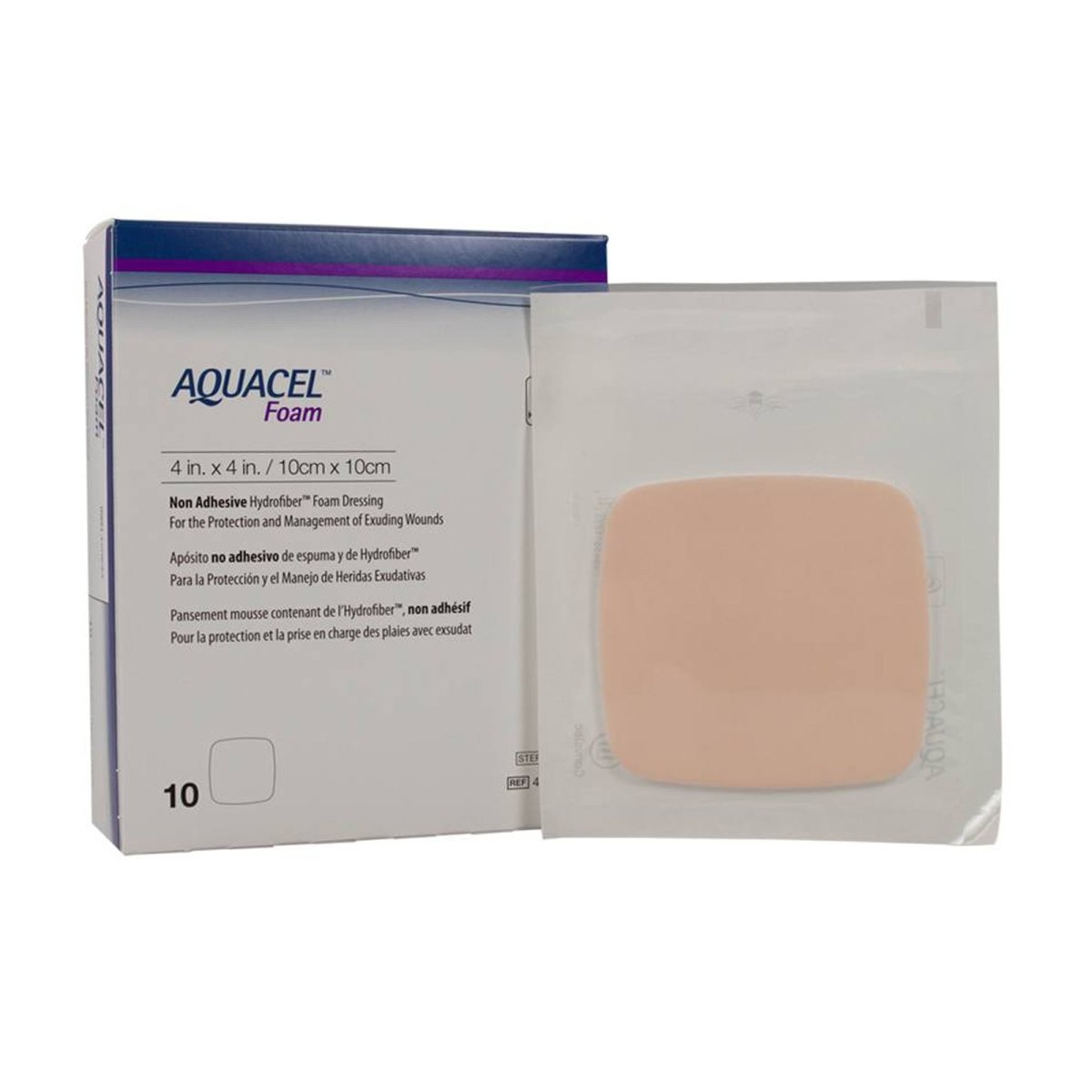 Aquacel Nonadhesive without Border Foam Dressing, 4 x 4 Inch - 802589_BX - 1 Aquacel Nonadhesive without Border Foam Dressing, 4 x 4 Inch - 802589_BX - 1