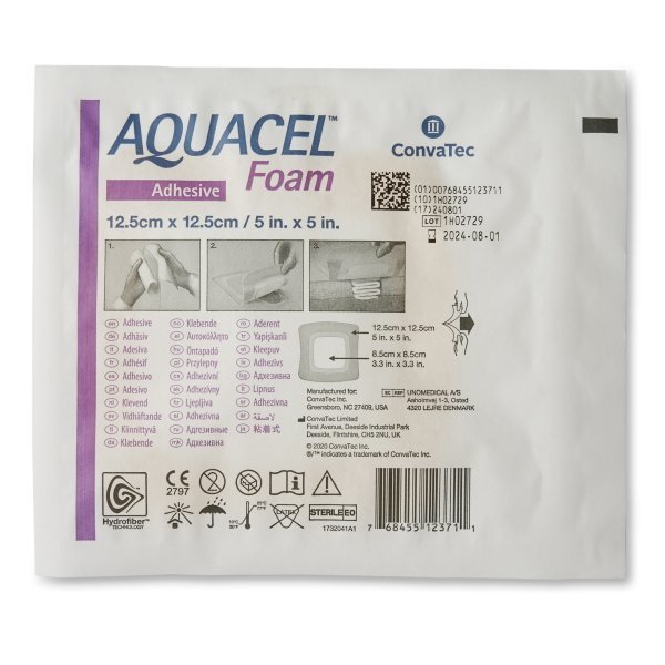 Aquacel Silicone Adhesive with Border Silicone Foam Dressing - 802594_EA - 1 Aquacel Silicone Adhesive with Border Silicone Foam Dressing - 802594_EA - 1