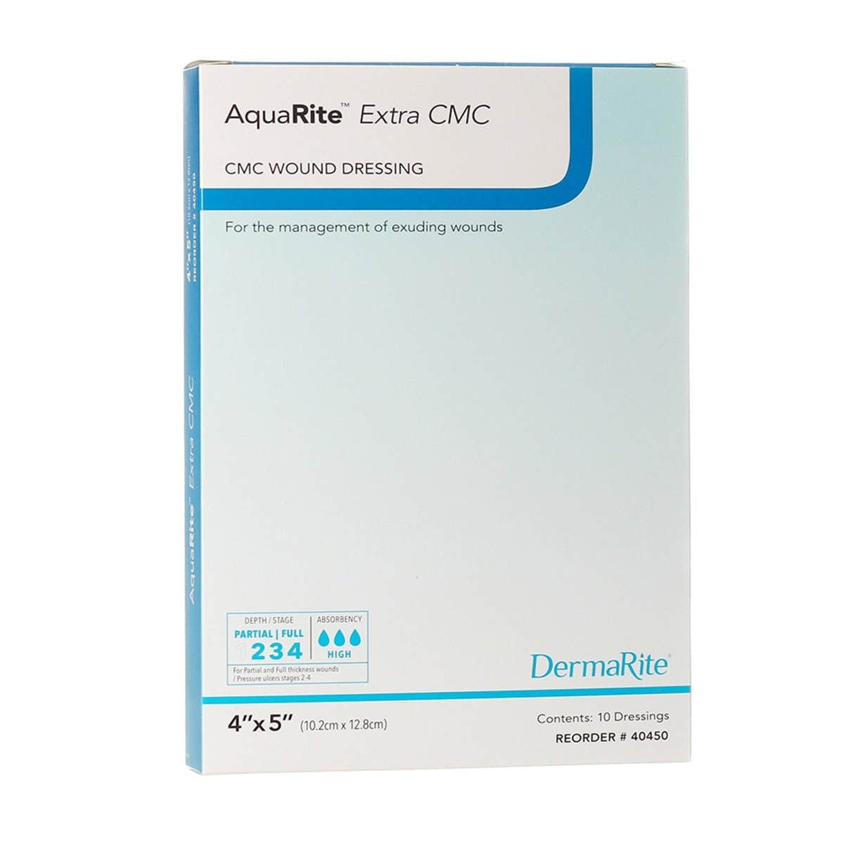 AquaRite Extra CMC Cellulose Dressing, 2 x 2 Inch - 1068613_BX - 1 AquaRite Extra CMC Cellulose Dressing - 1068614_EA - 2