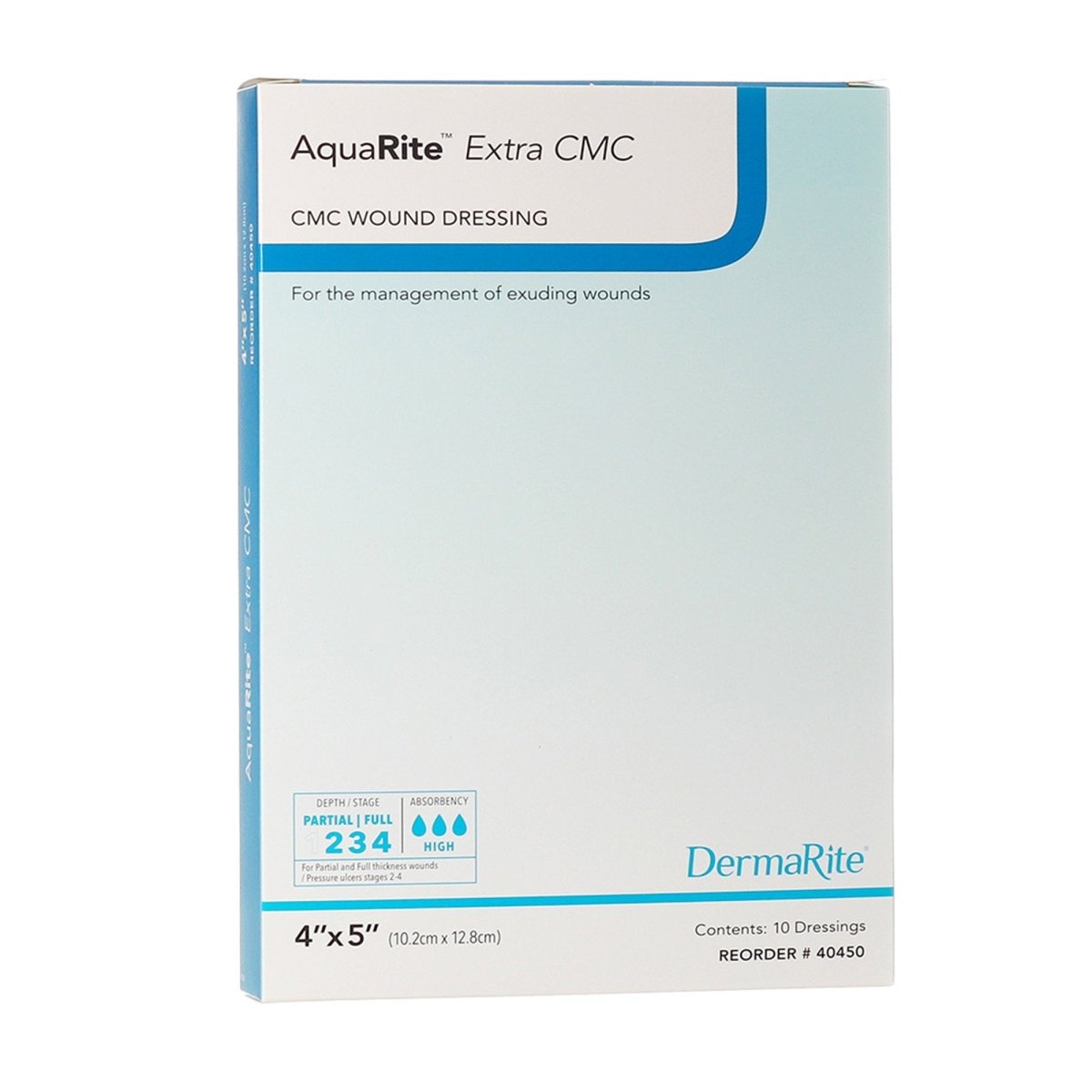AquaRite Extra CMC Cellulose Dressing, 2 x 2 Inch - 1068613_BX - 1 AquaRite Extra CMC Cellulose Dressing - 1068614_EA - 2