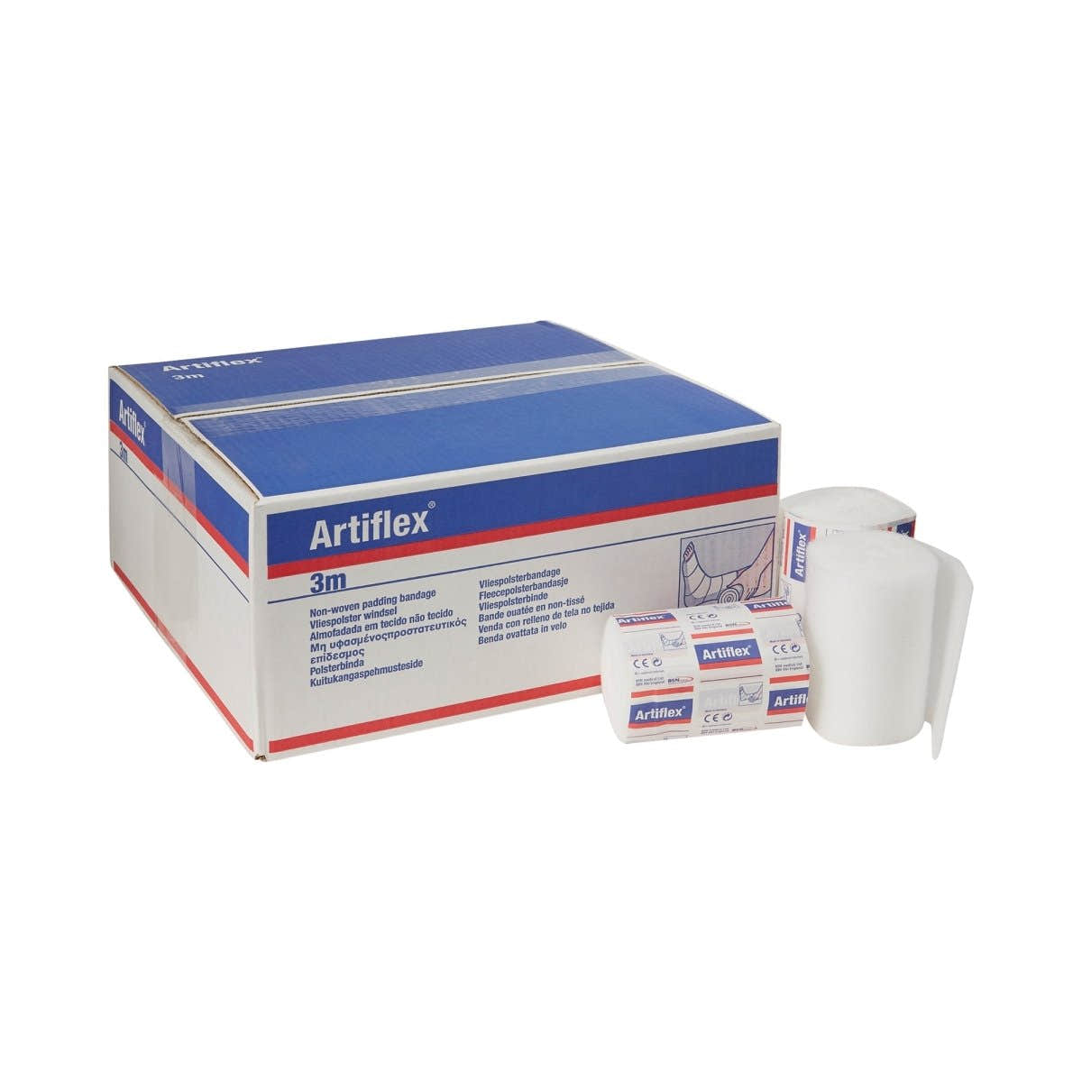Artiflex White Polyester / Polypropylene / Polyethylene Undercast Padding Bandage - 243903_CS - 1 Artiflex White Polyester / Polypropylene / Polyethylene Undercast Padding Bandage - 243903_CS - 1