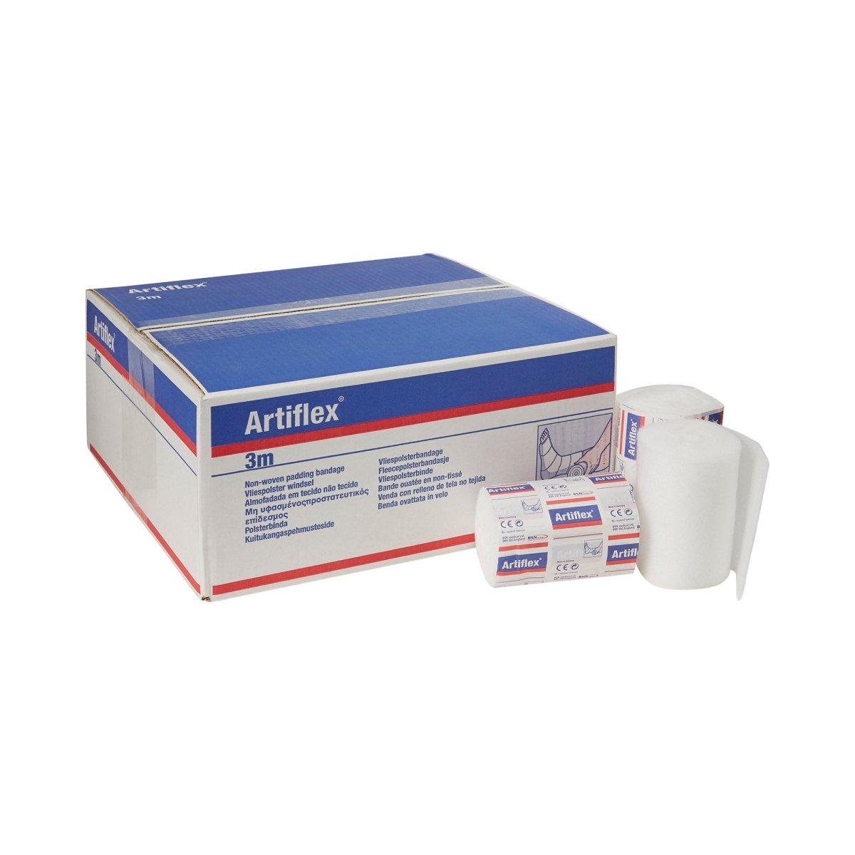 Artiflex White Polyester / Polypropylene / Polyethylene Undercast Padding Bandage - 243903_CS - 1 Artiflex White Polyester / Polypropylene / Polyethylene Undercast Padding Bandage - 243903_CS - 1