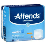 Attends Adult Moderate Absorbent Underwear, White -Unisex - 761661_CS - 8 Attends Adult Moderate Absorbent Underwear, White -Unisex - 761661_CS - 8