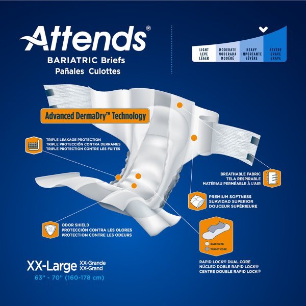 Attends Bariatric Briefs -Unisex - 950227_BG - 7 Attends Bariatric Briefs -Unisex - 950227_BG - 7
