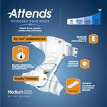 Attends Briefs with Overnight Protection -Unisex - 8 Attends Briefs with Overnight Protection -Unisex - 8