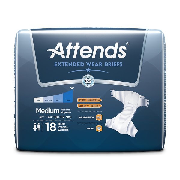 Attends Briefs with Overnight Protection -Unisex - 4 Attends Briefs with Overnight Protection -Unisex - 4