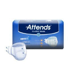 Attends Classic Adult Heavy-Absorbent Incontinence Brief, White -Unisex - 826533_BG - 1 Attends Classic Adult Heavy-Absorbent Incontinence Brief, White -Unisex - 826533_BG - 1