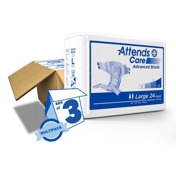 Attends Dermadry Plus Incontinence Briefs - 957930_CS - 10 Attends Dermadry Plus Incontinence Briefs - 957930_CS - 10