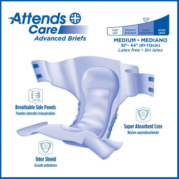 Attends Dermadry Plus Incontinence Briefs - 955307_BG - 1 Attends Dermadry Plus Incontinence Briefs - 955307_BG - 2
