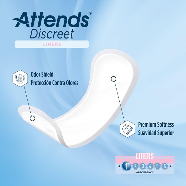 Attends Discreet Liners Bladder Control Pad - 1039120_BG - 3 Attends Discreet Liners Bladder Control Pad - 1039120_BG - 3