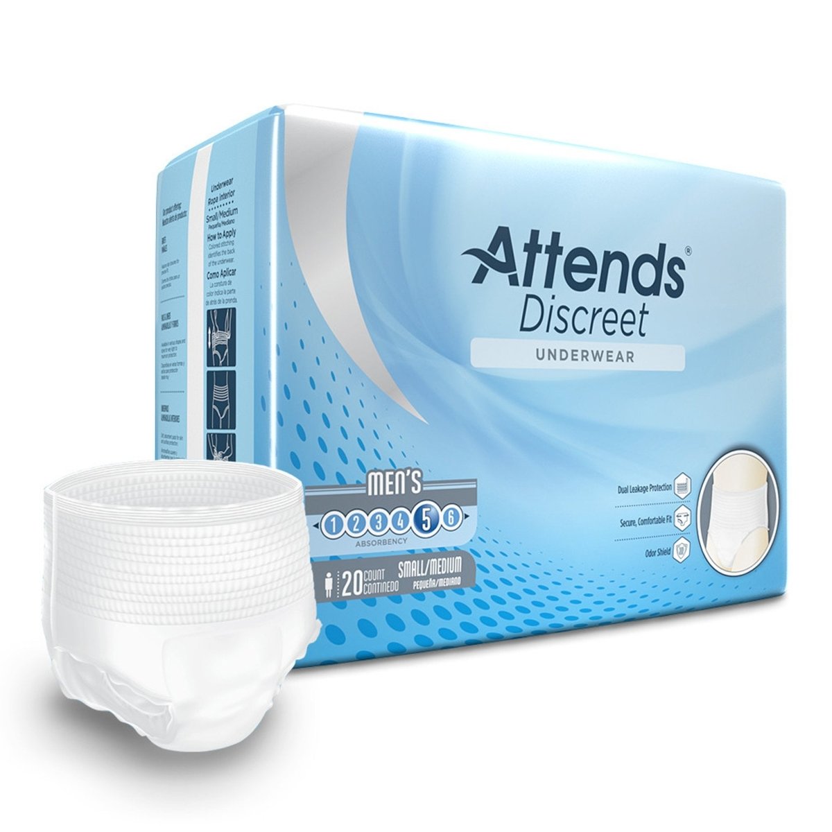 Attends Discreet Men's Underwear, Level 5 -Male - 1039113_BG - 1 Attends Discreet Men's Underwear, Level 5 -Male - 1039113_BG - 1