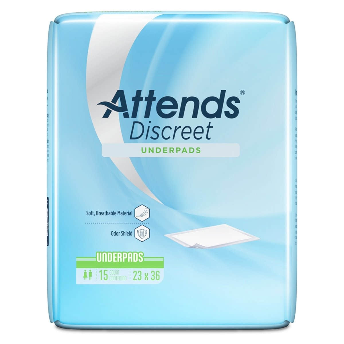 Attends Discreet Underpad, 23 x 36 Inch - 706468_PK - 1 Attends Discreet Underpad, 23 x 36 Inch - 706468_PK - 1