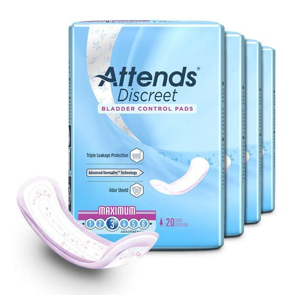 Attends Discreet Women's Maximum Bladder Control Pad - 1039117_BG - 1 Attends Discreet Women's Maximum Bladder Control Pad - 1039117_BG - 2