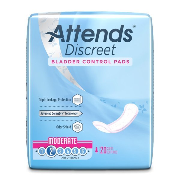Attends Discreet Women's Moderate Bladder Control Pad - 1039118_BG - 2 Attends Discreet Women's Moderate Bladder Control Pad - 1039118_BG - 2