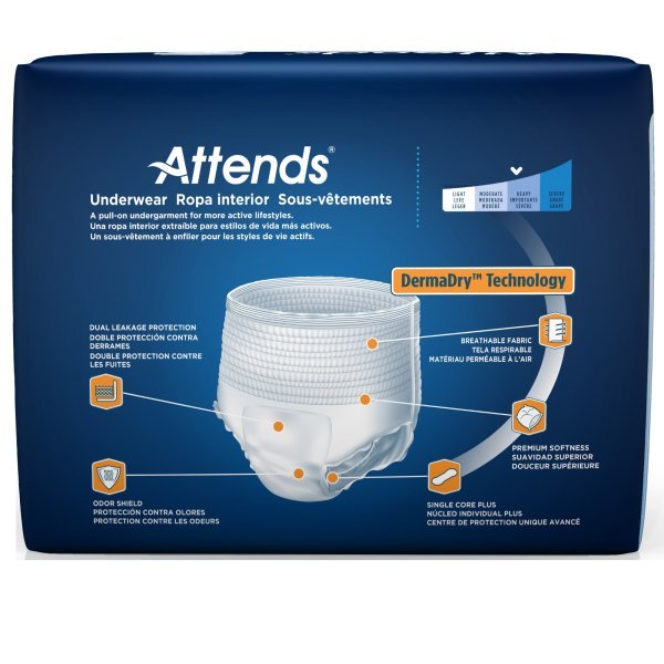 Attends Extra Absorbency Underwear -Unisex - 522095_BG - 4 Attends Extra Absorbency Underwear -Unisex - 522095_BG - 4