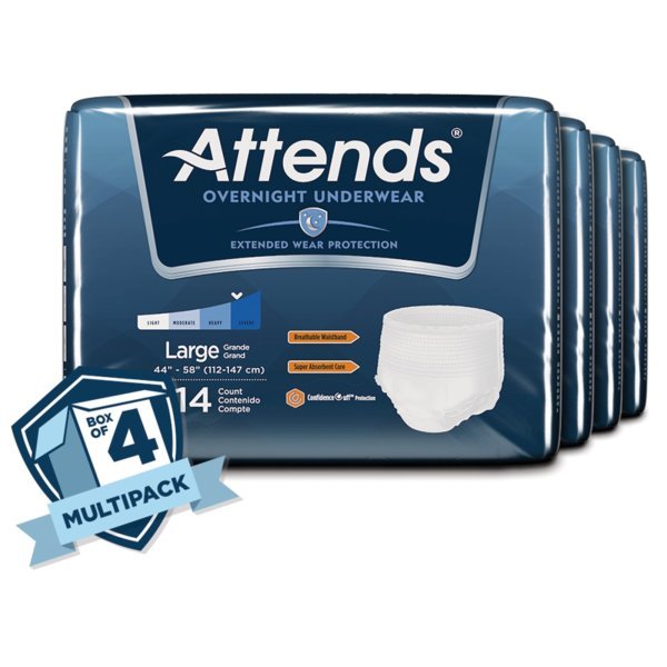 Attends Overnight Underwear with Extended Wear Protection -Unisex - 830767_BG - 5 Attends Overnight Underwear with Extended Wear Protection -Unisex - 830767_BG - 5