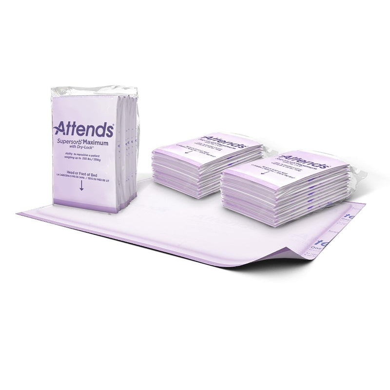 Attends Supersorb Maximum Premium Underpads, 30 X 36 Inches - 775093_BG - 1 Attends Supersorb Maximum Premium Underpads, 30 X 36 Inches - 775093_BG - 1