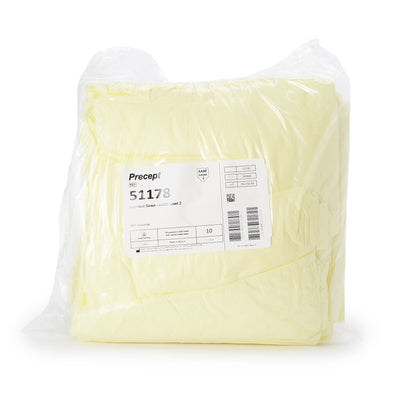 Precept Protective Procedure Gown, X-Large, Yellow -Bag of 10 Precept Protective Procedure Gown, X-Large, Yellow -Bag of 10
