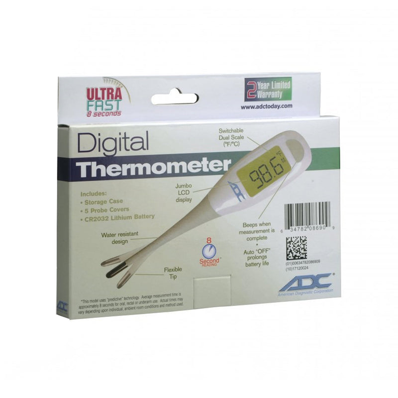Adtemp Oral / Rectal / Axillary Probe Handheld Digital Stick Thermometer -Pack of 12 Adtemp Oral / Rectal / Axillary Probe Handheld Digital Stick Thermometer -Pack of 12