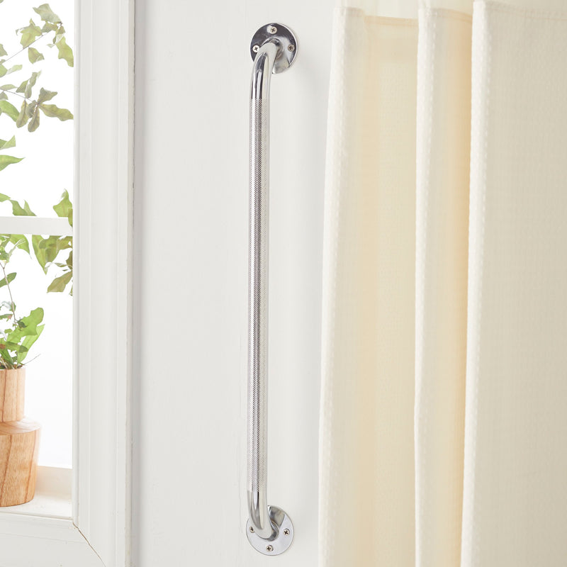 drive Knurled Steel Wall Grab Bar, Chrome, 24 Inch -Box of 3 drive Knurled Steel Wall Grab Bar, Chrome, 24 Inch -Box of 3